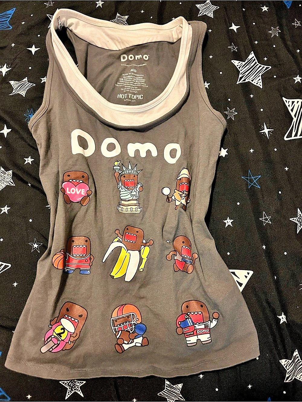Domo Hot Topic Domo graphic tank top Graphic Tank Top in Gray Like New